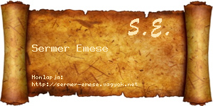 Sermer Emese névjegykártya