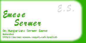 emese sermer business card